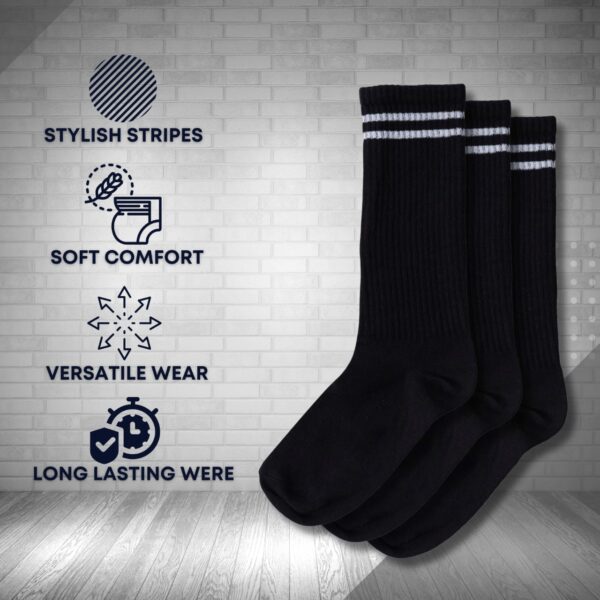 WhatsApp Image 2026-02-04 at 5.54.03 PM MEXTERN Black Striped Crew Socks for Men