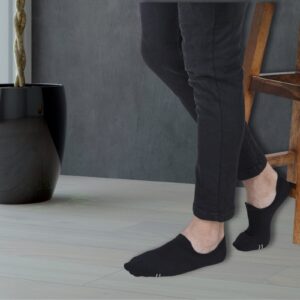 MEXTERN Black Invisible No-Show Socks for Men